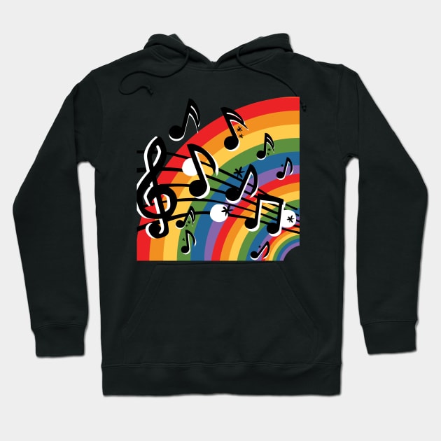 Gay Pride Musical Rainbow Hoodie by benchmark